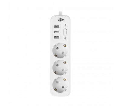 Сетевой фильтр PREMIUM LP-X3 USB 2 м White (2200Вт)