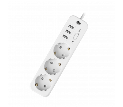 Сетевой фильтр PREMIUM LP-X3 USB 2 м White (2200Вт)