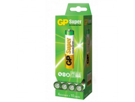 Батарейка GP SUPER ALKALINE 1.5 24A-2DP40-S4 LR03  щелочная, LR03 AAA - Элементы питания