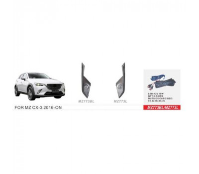 Фары доп.модель Mazda CX-3 2015-/MZ-773BL/LED-10W/эл.проводка