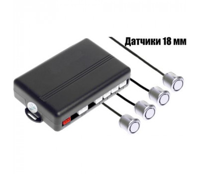 Парктронік TIGER PS-44/LED/4 датчики D=18мм/конектор/сiрий/сiрий