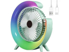 Вентилятор настольный аккумуляторный с RGB подсветкой USB - АВТОАКСЕССУАРЫ
