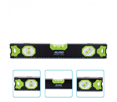 Alloid Pro. Уровень строительный  40см, 3 капсулы с магнитом