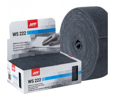 APP Наждачка волокнистая WSR 222  100mm x 10m, серая ,  среднеабразивная, рулон