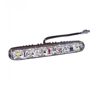 Фари дод./денного світла XS-006 DRL 16 6LED/4W/12V/пластик/190*26мм/ з поворотом 09480