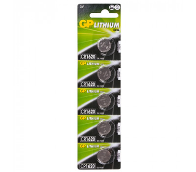 Батарейка GP дискова Lithium Button Cell 3.0V CR1620-2CPU5 літієві
