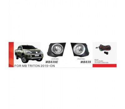 Фары доп.модель Mitsubishi Triton/L200 2015-18/MB-839E/H16-12V19W/эл.проводка