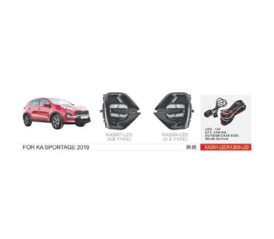 Фари дод. модель KIA Sportage/2019-/KR TYPE/KA-2661-LED/ел.проводка