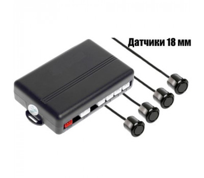 Парктронік TIGER PS-44/LED/4 датчики D=18мм/конектор/чорний/чорний