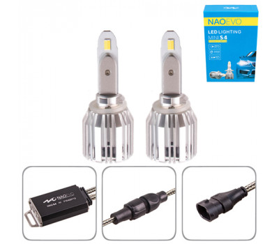 Лампи NAOEVO S4/LED/H27/Flip Chip/9-16V/30W/3600Lm/EMERGENCY3000K/3000K/4300K/ 6500K