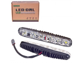 Фари дод./денного світла XS-006 DRL 16 6LED/4W/12V/пластик/190*26мм/ з поворотом 09480 / Денні ходові вогні DRL