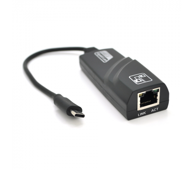 Конвертер Type-C-Rj-45 Gigabit, Black, Blister
