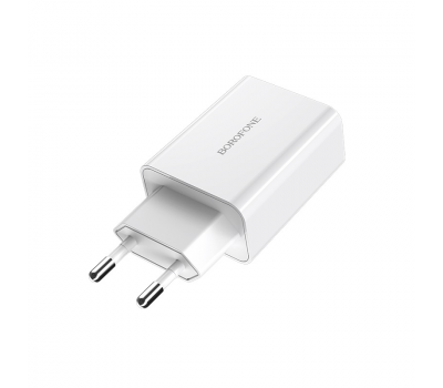 Набір BOROFONE BA21A СЗУ+ кабель Type-C, 1xUSB, 3A, кабель 1м, White, Blister