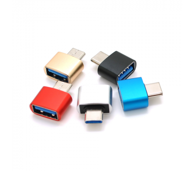 Переходник USB3.0(AF) OTG => Type-C(M), Mix color, OEM