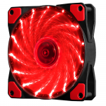 Кулер корпусний 12025 DC sleeve fan 3pin + 2pin - 120 * 120 * 25мм, 12V, 1100об / хв, 15LED, Red