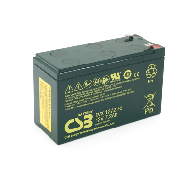 Акумуляторна батарея CSB EVX1272, 12V 7,2Ah (151х65х100мм) 2,55кг Q10
