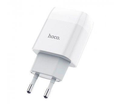 Набір СЗУ 110-240V HOCO C73A+ кабель Type-C, 2xUSB, 2.4A, кабель 1м, White, Blister