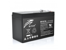 Акумуляторна батарея AGM RITAR RT1272B, Black Case, 12V 7.2Ah ( 151 х 65 х 94  (100) ) Q10 / АКБ / Елементи живлення