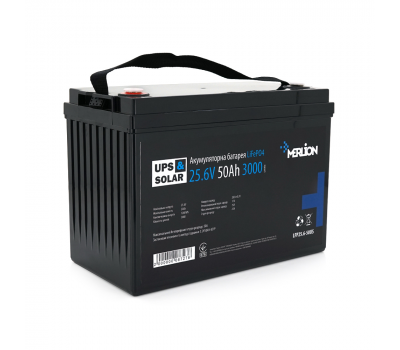 Літій-залізо-фосфатний акумулятор Merlion LiFePO4 25.6V 50AH,(330x173x216), до 3000 циклів