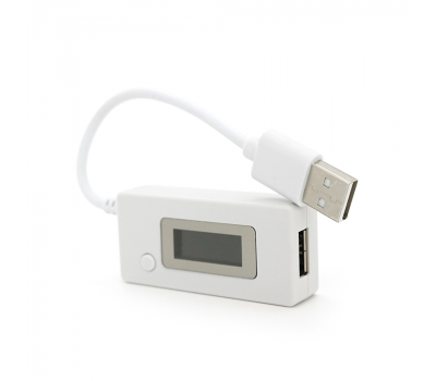 USB тестер KCX-017 напряжения (3-7V) и тока (0-3A) емкости заряжаемой батареи (0-19999mAh), White