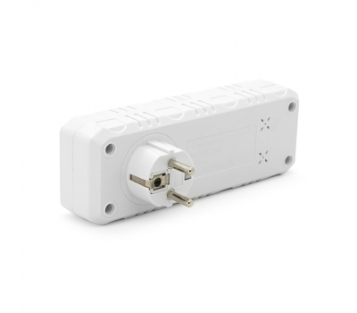 Розетка трійник із заземленням F103-White, 2 розетки+2USB+1Type-C, 2500W, 10A, 110-250V~Max, Blister