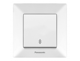 Выключатель Panasonic Arkedia Slim одноклавишный проходной, белый - Panasonic (Розетки/Выключатели/Рамки/Коробки)