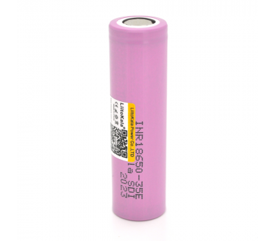 Аккумулятор 18650 Li-Ion LiitoKala Lii-35E, 3500mah （3350-3500mah）, 3.7V (2.5-4.2V), Pink, PVC BOX Q2, цена за 1 шт