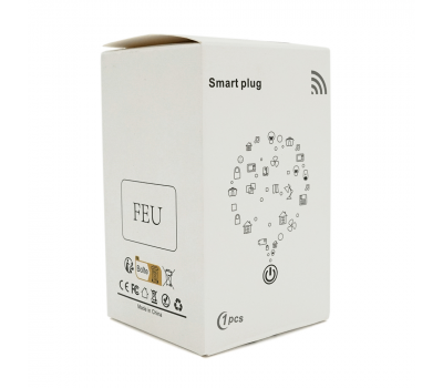 WI-FI pозетка 16A+ счетчик электроэнергии, White, Box