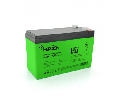 Аккумуляторная батарея MERLION G-MLG1272F2 12 V 7,2 Ah ( 150 x 65 x 95 (100) ), 2.035 kg Green Q10/480