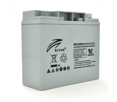 Аккумуляторная батарея AGM RITAR HR12-60W, Gray Case, 12V 17.0Ah ( 181 х 77 х 167 (167 ) 4.80 kg Q4