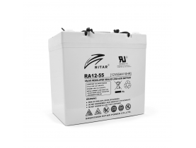 Аккумуляторная батарея AGM RITAR RA12-55, Gray Case, 12V 55.0Ah ( 229 x 138 x 211 (216) ) Q1 - Аккумуляторные батареи RITAR