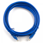 Патч-корд литой RITAR, CCA, UTP, RJ45, Cat.5e, 3m, синий Q400