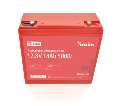 Літій-залізо-фосфатний акумулятор Merlion LiFePO4 12.8V 18AH (4S3P/BMS-20A), (181x77x167) для електротранспорту, 5000 циклів, Q6