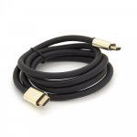 Кабель Merlion HDMI-HDMI 8K Ultra HD(7680x4320P), 5.0m, v2,1,  круглый Black, коннектор Blue, Blister-box, Q50
