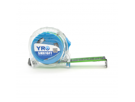 Рулетка YRO 5MX16FT стальная, 5м, корпус прозрачный пластик, полотно 25мм, Q12 - Дальномеры/рулетки