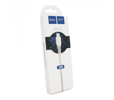 Кабель Hoco X20, Lightning-USB, 2A, White, довжина 2м, BOX