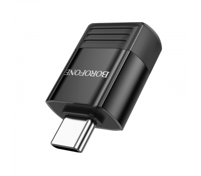 Перехідник Borofone BV18 USB3.0(F) => Type-C(M), Black, Blister