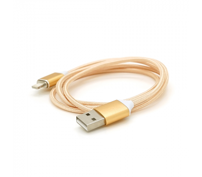 Магнітний кабель USB 2.0/Micro, 1m, 2А, індикатор заряду, тканинне обплетення, знімач, Gold, Blister ( під наконечник 8751 )
