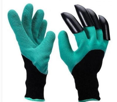 Резиновые перчатки с когтями для сада и огорода Garden Genie Gloves