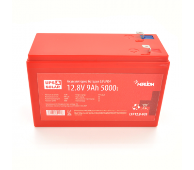 Літій-залізо-фосфатний акумулятор Merlion LiFePO4 12.8V 9AH (4S3P/BMS-10A), (151x65x100), 1,34kg  for UPS, до 5000 циклів, Q12