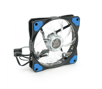 Кулер корпусной 12025 DC sleeve fan 3pin + 4pin - 120*120*25мм, 12V, 1100об/мин, Blue