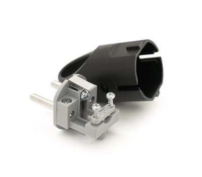 Вилка із заземленням кутова з кільцем, 16A 250V, A112B, Black, Q35