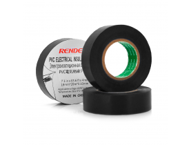 Ізолента RENDER 0,10 мм*18 мм*20 м (чорна), temp:-10+80°С, 2000V, розтяж-180%, міцність 20Н/см, Агдезія 0,42кг/25мм, 10 шт. в уп. ціна за упак. / Електрика та кабельна продукція