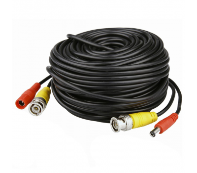 Патчкорд комбинированный коаксиальный+питание BNC+DC 15m, черный, Q80