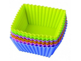 Силіконова форма &quot;Міні кекс квадрат&quot; 65*45*35 мм (набір 8 шт) / Силіконові форми для випічки