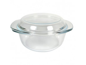 Кастрюля стеклянная жаропрочная с крышкой V 0,7 л (шт) - Стеклянная посуда