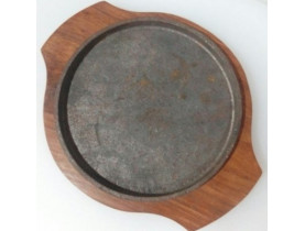 Горячая чугунная круглая на деревянной подставке Ø 20 см (шт) - Сервировка Стола
