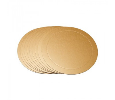Підкладка під торт золота \ срібна кругла Ø 26 см ( 10 шт )