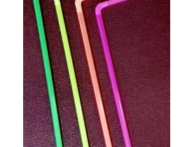 Трубочка пластиковая с изгибом разных цветов L 21 см (100 шт) - Расходные материалы