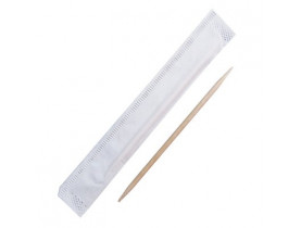 Зубочистка односторонняя бамбуковая в индивидуальной упаковке L 7 см (1000 шт) - Расходные материалы